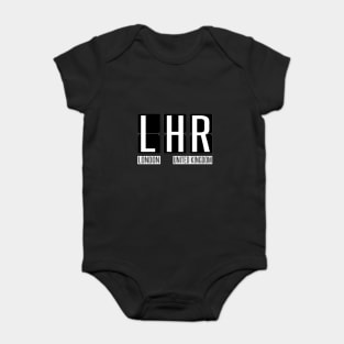 LHR - London Heathrow UK Airport Code Souvenir or Gift Shirt Baby Bodysuit